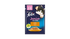 Felix Junior Υγρή Τροφή για Γάτες Agail με Κοτόπουλο σε Ζελέ 85g