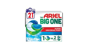 Ariel Big One Κάψουλες Πλυντηρίου Ρούχων Alpine 762.3g 21τεμ