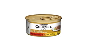 Gourmet Gold Υγρή Τροφή για Γάτες με Βοδινό & Κοτόπουλο 85g