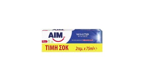 AIM Οδοντόκρεμα White System 2x75ml