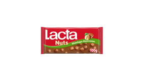 Lacta Nuts Σοκολάτα Γάλακτος Ολόκληρο Φουντούκι 100g