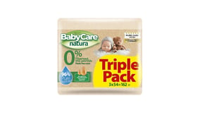 Babycare Natura Μωρομάντηλα Triple 3x54τεμ