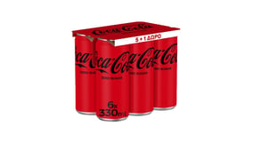 Coca-Cola Zero 6x330ml 5+1