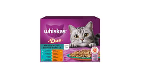 Whiskas Duo Υγρή Τροφή Γάτας 12τεμ 85g
