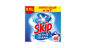 Skip Σκόνη Πλυντηρίου Ρούχων Active Clean 48μεζ