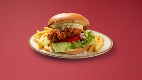 Chick in fried burger