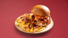 Strawberry double fried burger