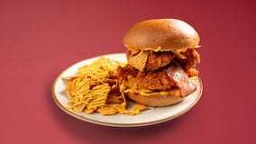 Nachos attack double fried burger