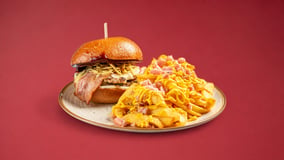 Chips smashed burger